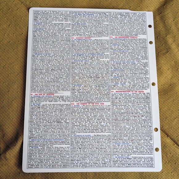 American History 1 Data Guides Plastic Reference Chart By Henry F. Graff 1956 - Picture 2 of 2